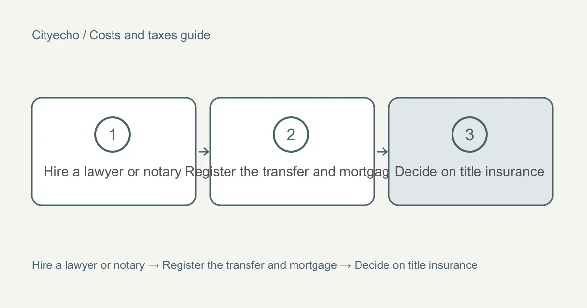 Legal, registration and title insurance costs: a visual checklist
